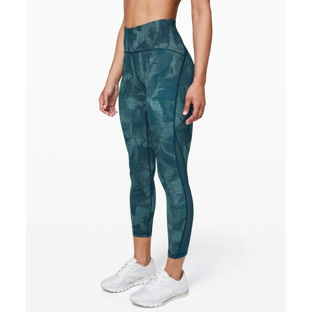 Lululemon Train Times Pant 25’ Illusion Tidal Teal Bermuda Teal Size 6